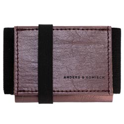 mini wallet mit Münzfach Damen in Lila/schwarz