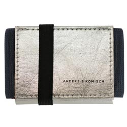 Minimal wallet für Damen in Silber/Grau