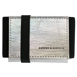 slim wallet damen Silber/Schwarz