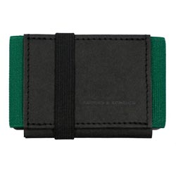 Slim wallet in Schwarz/Grün