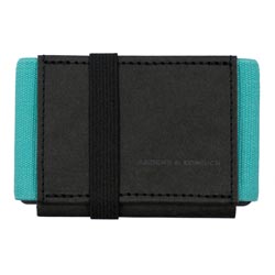 Veganes Mini Portemonnaie in Schwarz/Mint