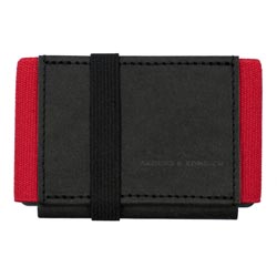 Mini Portemonnaie in Schwarz/Rot in Kreditkartengröße