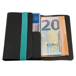 slim wallet Schwarz/Mint