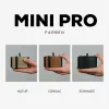 Kleines Portemonnaie aus Leder in Cognac, Slim Wallet für Damen und Herren, Kreditkartenformat mit Münzfach.