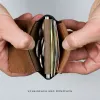 Leder Portemonnaie aus Gaucho-Leder mit für Karten, Scheien und Münzfach in Kreditkartenformat.