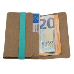 A&K TINY Kartenetui mit Münzfach minimalistisches Karten-Portemonnaie mit Platz für Scheine und Münzen