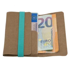 extremely minimalistic card wallet with space for notes and coins