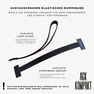 Ersatzgummi für A&K KOMPAKT, in vielen Farben erhältlich