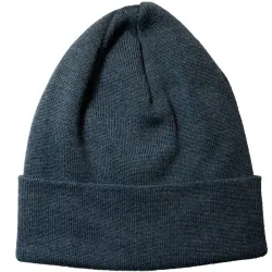 Merino wool beanie, smooth, denim blue